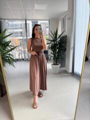 Cr 5006 Modal Etekli Kahve Takım