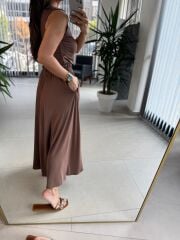 Cr 5006 Modal Etekli Kahve Takım