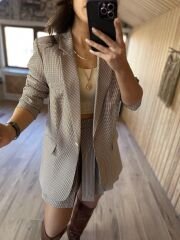 Set aus Shorts und Rock mit Gingham-Karomuster